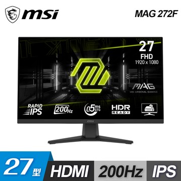【MSI 微星】MAG 272F 27型 IPS 夜視黑平衡電競螢幕
