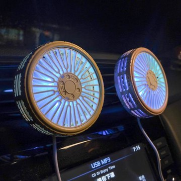 新款汽車多功能電風扇 車載出風口中控臺風力擴大USB靜音迷你風扇