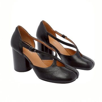 Maison Margiela 女款 Tabi 分趾高跟涼鞋 黑色 IT36-39