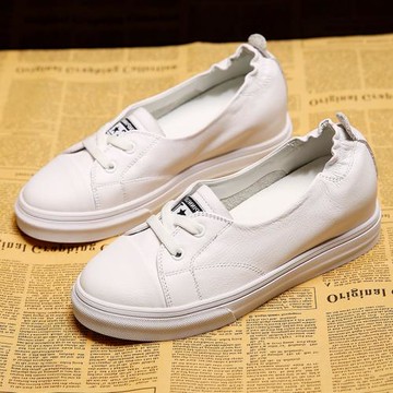 淺口小白鞋女內增高2022春季新款夏季百搭夏季透氣一腳蹬懶人單鞋