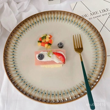 【全店免運 特價處理】法式浮鵰西餐盤複古大盤子ins高顔值新款輕奢牛排意麵商用盤微瑕