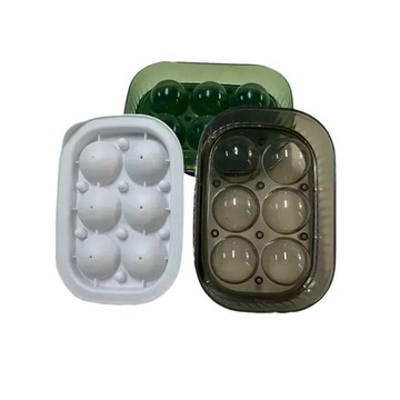 iSFun 冰涼夏日 冰塊模具按壓式6格圓球製冰盒/一組2入