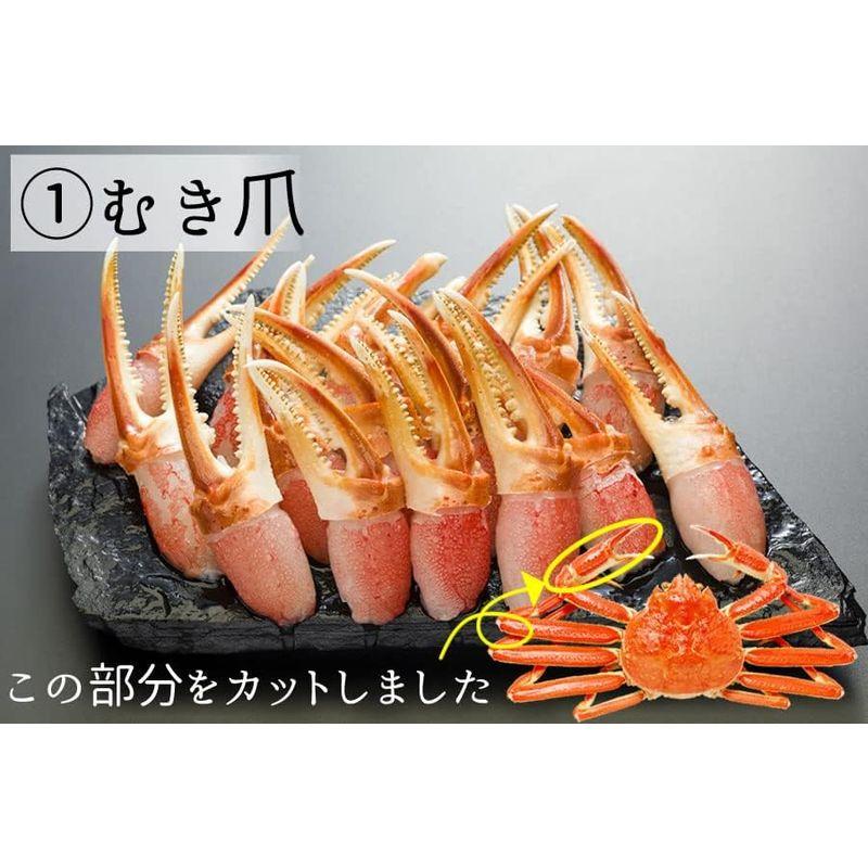 海鮮蟹工房 ズワイガニ カニ爪 むき爪下 セット 3kg むき爪2kg むき爪下1kg