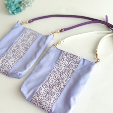 倉敷榻榻米邊手機側背小包・紫陽花 斜背包 敬老節禮物 母親節禮
