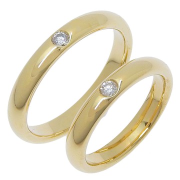 【日本直送】HARRY WINSTON 經典鑽石結婚對戒 13.5號 戒指 18K 玫瑰金 約7.4g【二手】