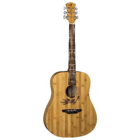 Luna Dreadnought Acoustic Guitar, Woodland Bamboo