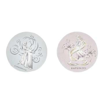 收納王妃 插畫公主系列 硅藻土杯墊 圓 2件組  10 x 10 x 0.9cm  花朵馬車 粉色 + 藍色  1組