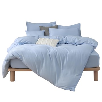 Blue Cat 藍貓 日式無印風素色枕套  75 x 45cm  淺藍色  4件