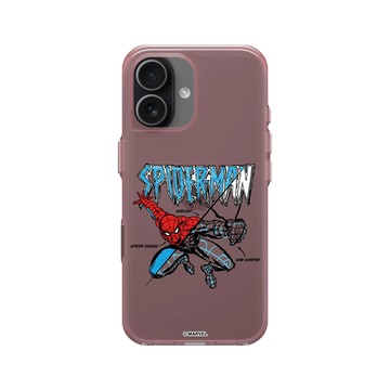 iPhone 17 Clear (相機按鈕) 晶醺玫 - 蜘蛛人 Spider-man - 蜘蛛人 - 英雄素描