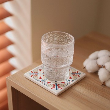 【珪藻士吸水杯墊】磁磚系列 / 草泥馬