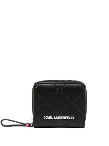 Karl Lagerfeld - debossed logo-print purse - women - Polyurethane - One Size - Black