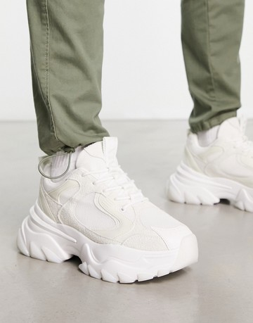 ASOS DESIGN chunky trainers in white
