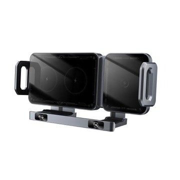 大屏手機支架雙車內線圈無線快充適用華為三星折疊屏車載