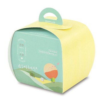 【基本量800個】四季光景切片蛋糕盒-小 / B02003