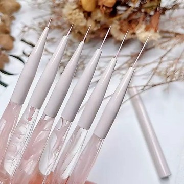 🌸優選工具🌸美甲笔烟雾粉杆拉线笔建构法式勾线笔带盖美甲店用光疗笔美甲工具