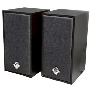 松聖 風雲木質USB多媒體2件式喇叭 - 木紋黑  2.0聲道  3.5mm插頭  09-E19