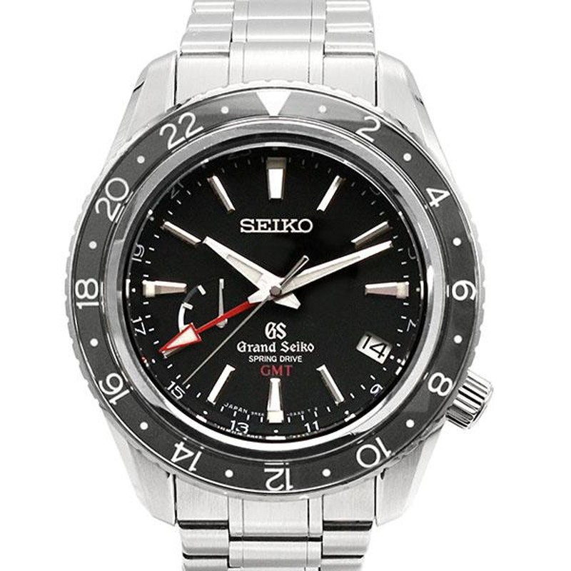 セイコー SEIKO グランドセイコー GS スプリングドライブ GMT SBGE001 9R66-0AA0 黒文字盤 SS メンズ腕時計 |  LINEショッピング