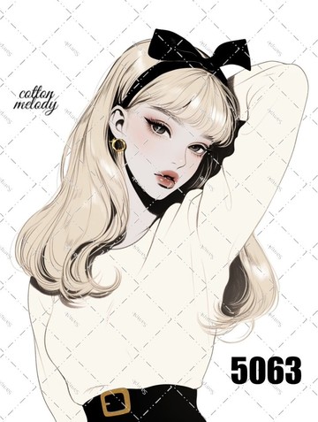 original sticker no.5063 人物貼紙 原創貼紙 原創人物貼紙 裝飾貼紙 cotton melody