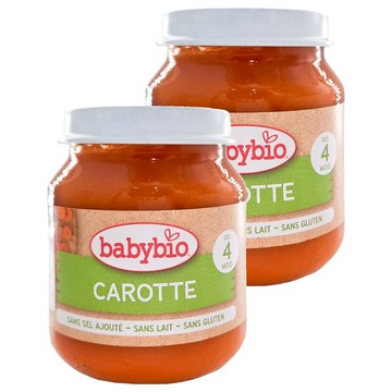 babybio 生機鮮蔬泥 紅蘿蔔蔬菜  130g  2罐