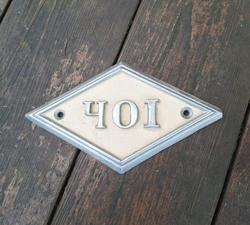 公寓門牌 401 地址 菱形 號碼牌 復古