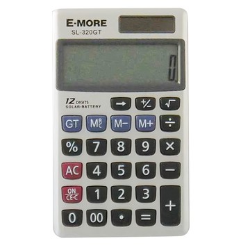 E-MORE SL-320GT 計算機 12位數 國家考試專用 商用型  銀色  1個