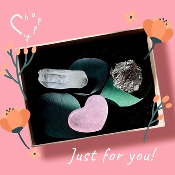 新年快樂🎄【C happy】原礦水晶+ 永生尤加利_禮盒包裝_全台免運