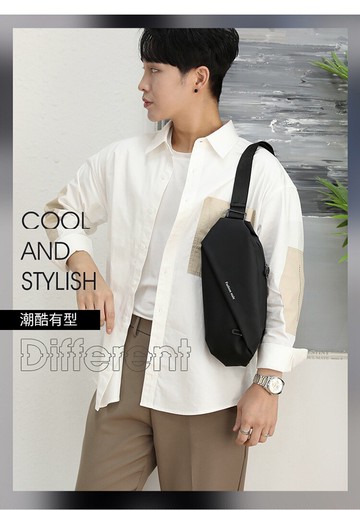 FB3414 韓版簡約字母休閒風斜跨胸包/腰包