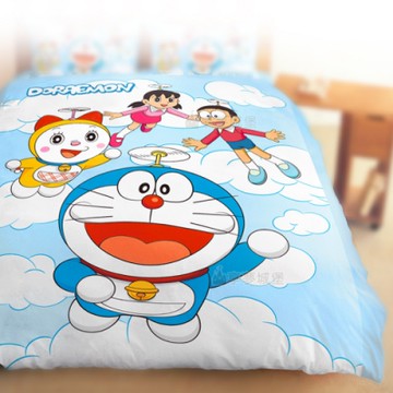 享夢城堡 雙人四季涼被5x6-哆啦A夢DORAEMON 飛向天空-藍