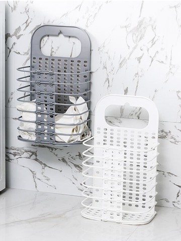 臟衣籃壁掛可折疊家用換洗衣服筒藍筐簍浴室掛墻北歐塑料收納神器