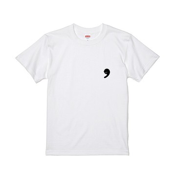 字裡貓間T恤 - 小逗號