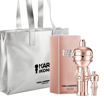 領券最高折$300【KARL LAGERFELD卡爾】時尚大帝‧流光金淡香精100ml(贈時尚大帝托特包+隨機小香乙瓶.附紙袋)