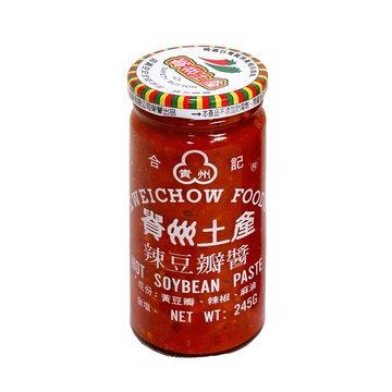 合記貴州 辣豆瓣醬  245g  成分：黃豆瓣、辣椒、食鹽、麻油  1罐