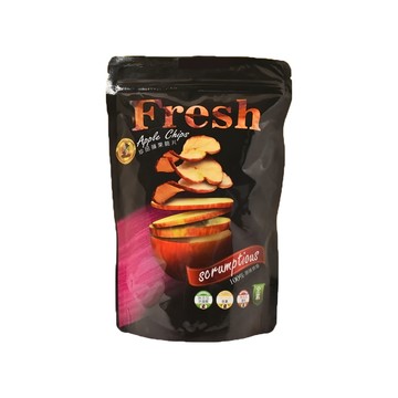 珍田生機 新鮮蘋果脆片，厚切，整顆新鮮蘋果製成，連皮帶籽，無添加人工色素、香精、防腐劑，低溫烘焙，保留原味  90g  1包