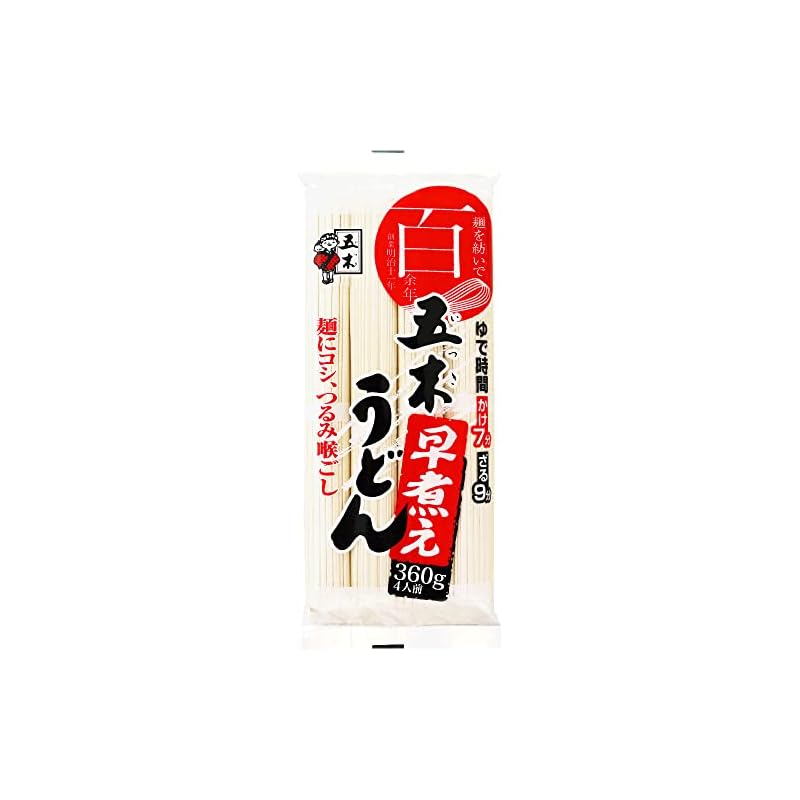 五木食品 早煮えうどん 360g 20個