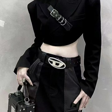 【台灣公司 可打統編】免運 美式復古腰帶嘻哈男女通用D字母做舊扣頭y2k辣妹皮帶百搭牛仔褲帶 可開發票 全館五折 工廠現貨直銷 新品特價 z9211