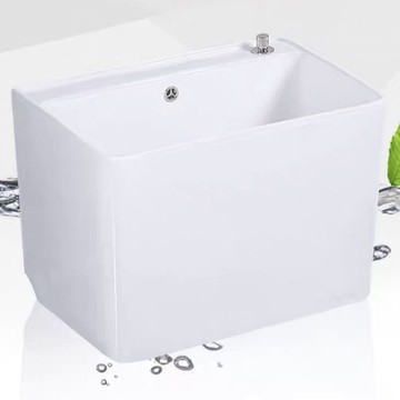 優樂悅~巧幫手二級拖把池陶瓷大號長方形落地式拖布盆洗墩布桶側排水家用