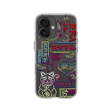 iPhone 16 Clear Case（相機按鈕） 透明 - Denise Rashidi (Surudenise) - 東京霓虹