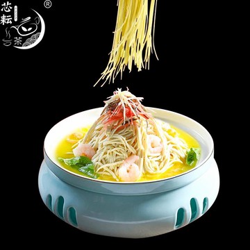 時尚圓形陶瓷加熱保溫明爐鼓形盤子飯店明檔菜私房菜創意餐具