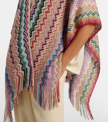 Missoni Zigzag fringed poncho