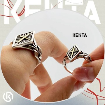 🌾健太選物🌾指環菱十字戒指 男戒 開口戒指 中性戒只 食指戒 復古 泰銀 古銅色戒只 歐式風格 中性飾品 男女皆可