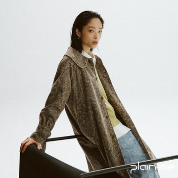 plain-me persona. 變形蟲緹花寬版外套 PER1109-232