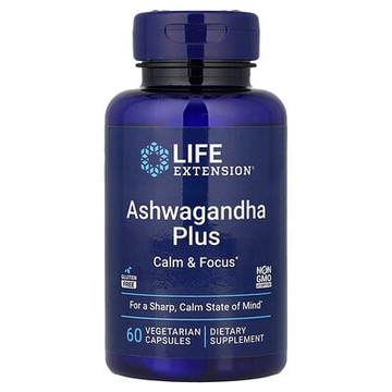 Life Extension, 南非醉茄 Plus，60 粒素食膠囊