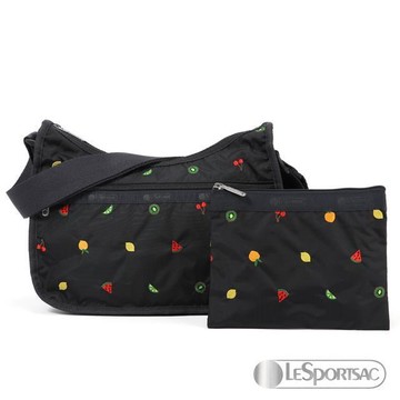 LeSportsac - Standard 限定刺繡款側背水餃包/流浪包-附化妝包(水果百匯) 7520PA HC25