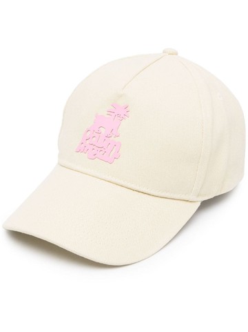 Palm Angels - Leon logo-print baseball cap - unisex - Cotton/Silicone - One Size - Neutrals