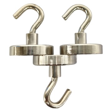 FAmILyLIFE 生活 魔獸級汝鐵硼強力磁鐵掛勾φ36 6 x 5 x 5cm 8g 3個  銀色  1組