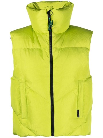 Karl Lagerfeld - logo-patch sleeveless gilet - women - Nylon/Recycled Nylon - L - Green