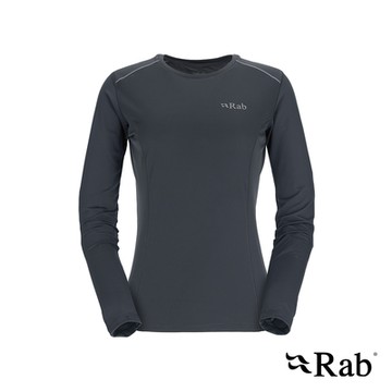 【RAB】 Force LS Tee Wmns 長袖透氣排汗衣 女款 鯨魚灰 #QBL08