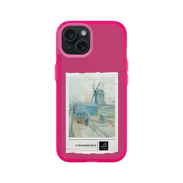 iPhone 15 Clear 粉漾桃 - Van Gogh Museum - 蒙馬特：風車和耕田