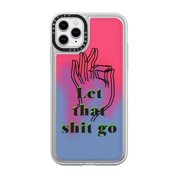 CASETiFY iPhone 11 Pro Max Neon Sand Liquid Case Let that shit