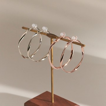 回憶漩渦．夾式耳環